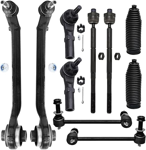 Miniatura 188 de Detroit Axle - Kit de suspensión frontal de 10 piezas para Chevy Trailblazer EXT GMC Envoy XL XUV Buick Rainier Isuzu Ascender Olds Bravada, brazos