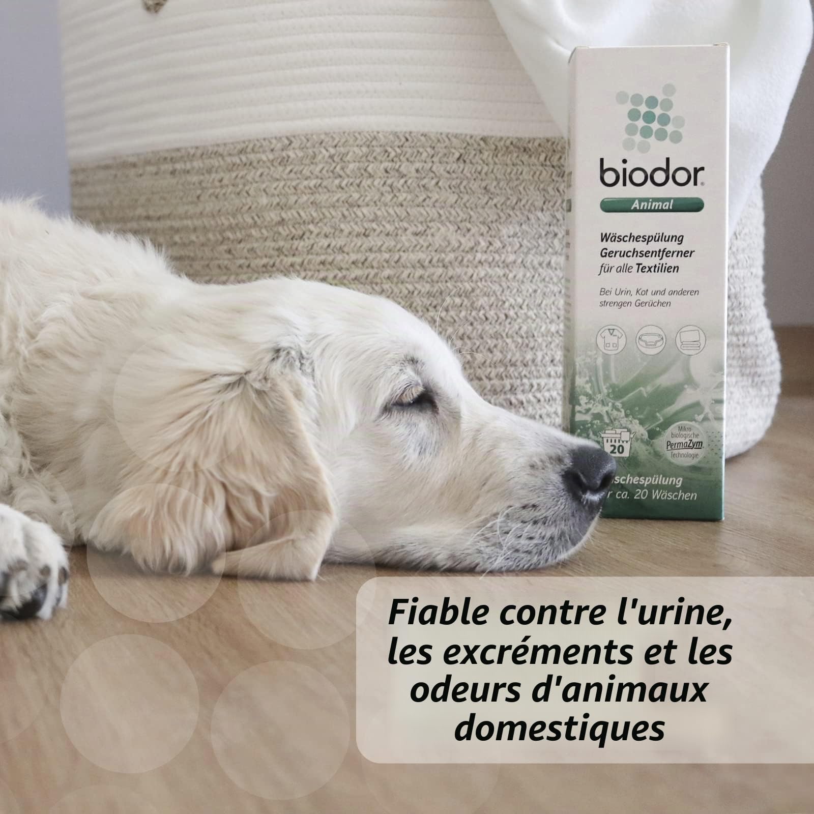 Biodor Animal Après-shampoing 1 l – Neutralisateur d'odeurs, désodorisant et nettoyant pour l'environnement Animal – Nettoyant enzymatique Urine, excréments et Autres odeurs strictes – Détachant et