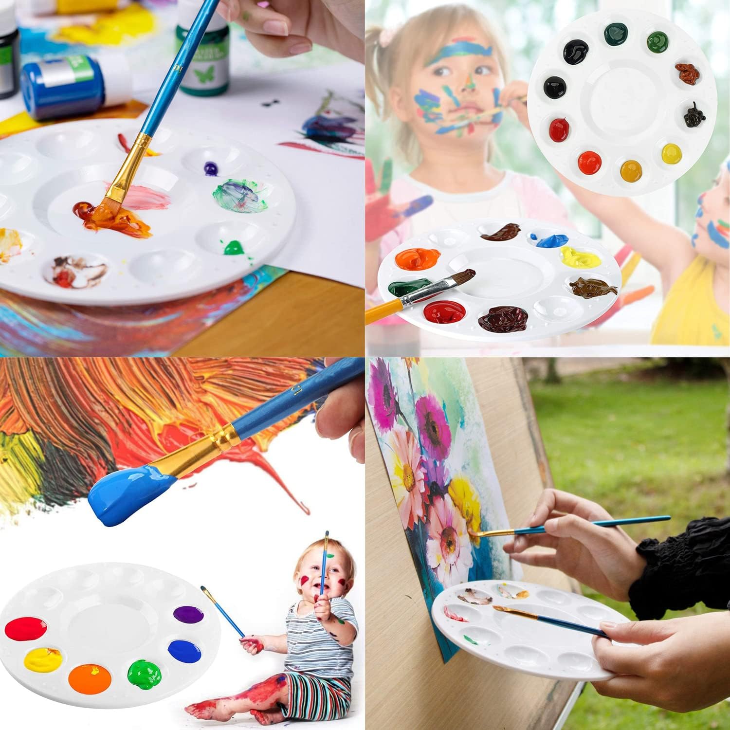 Mixing palette, Color Palette, Paint Palettes, Painting Palette for Storage, 2 Pieces