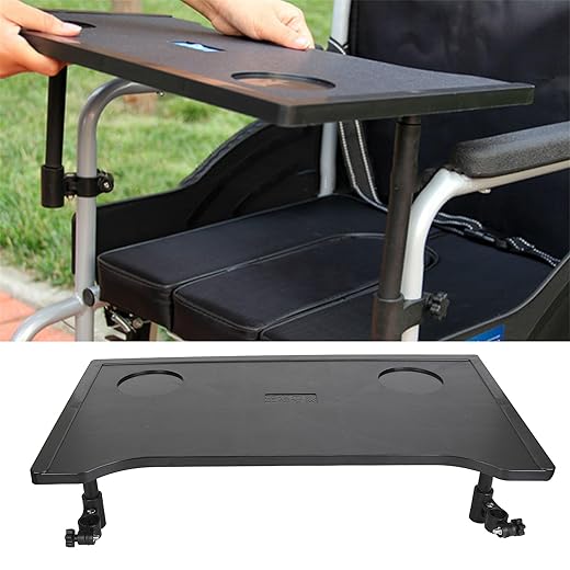 Detachable Wheelchair Tray Table with Cup Holders