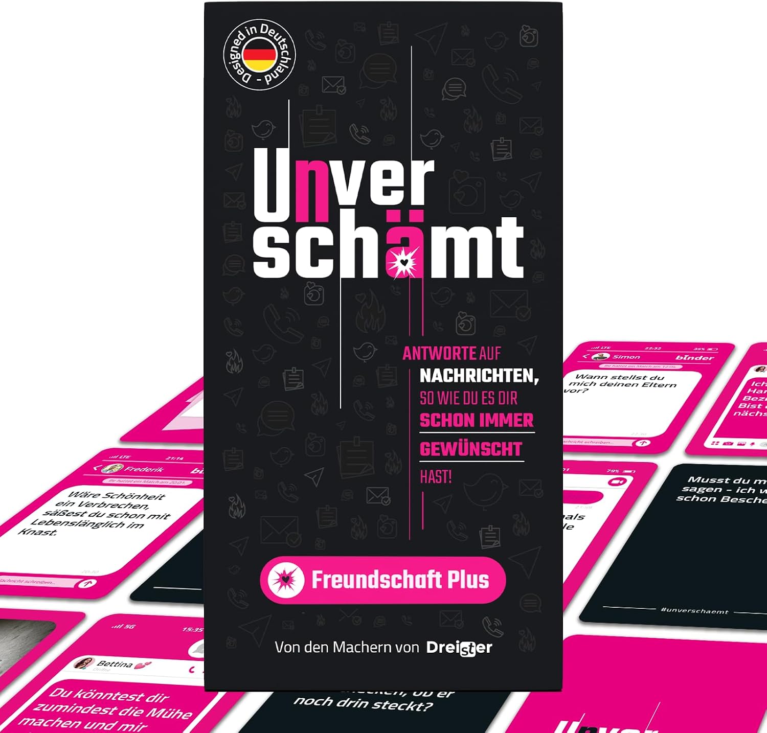 Unfoamed board games for adults, Friends Plus, designed in Germany, card game with 480 cards, party games for adults, ideal gift idea