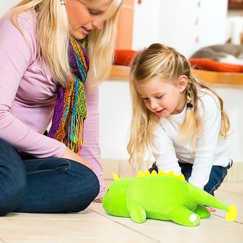 Miniatura 2 de Niuniu Daddy Animales de peluche de dinosaurio de 19 pulgadas, lindo juguete de peluche de dinosaurio de cocodrilo suave para niñas, niños y