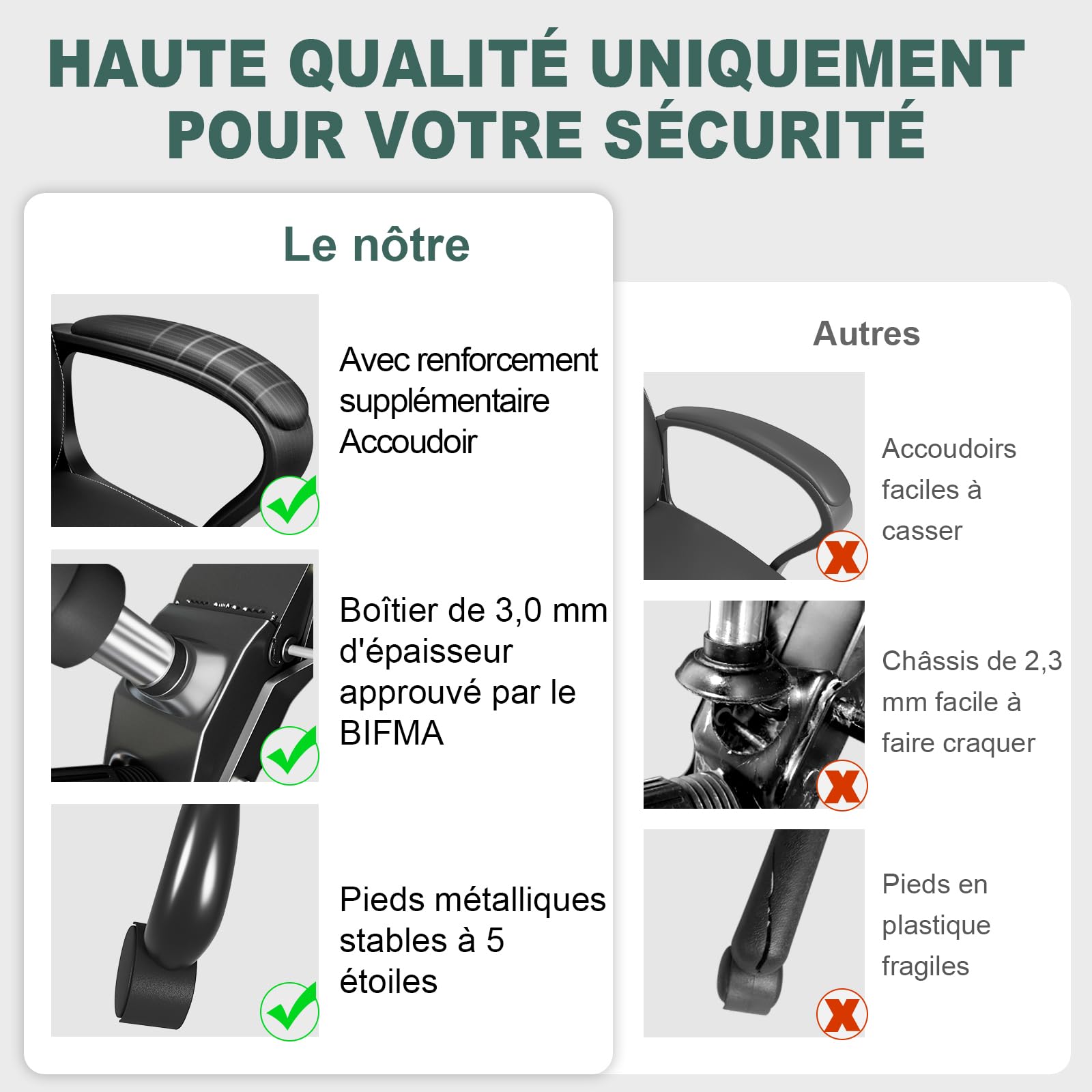 Fauteuil de Bureau Confortable en Cuir PU 150kg, Chaise Ergonomique avec Accoudoirs Rembourrés et Fonction Bascule, Noir Pivotant
