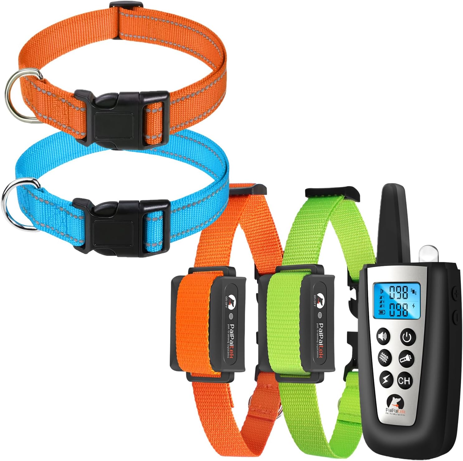 PaiPaitek Automatic Bark Collar with Remote for Large Dog