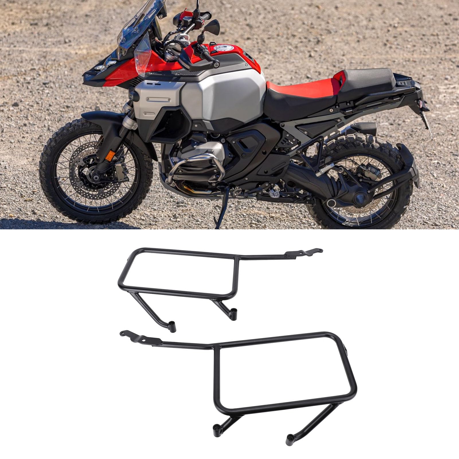 Fabater R1300GS 2023-2025 BRUCA POMOC KOLEDOWE Z Eleganckim Czarnym Wykończeniem, Rozszerzona pojemność Motocyklistów