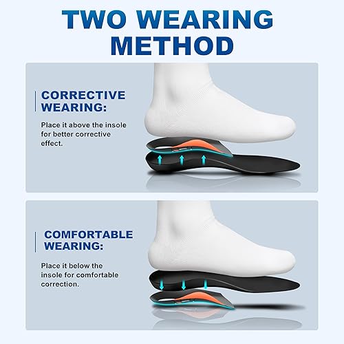 Miniatura 5 de Insertos reemplazables de zapatos de soporte de arco alto 34, Negro -