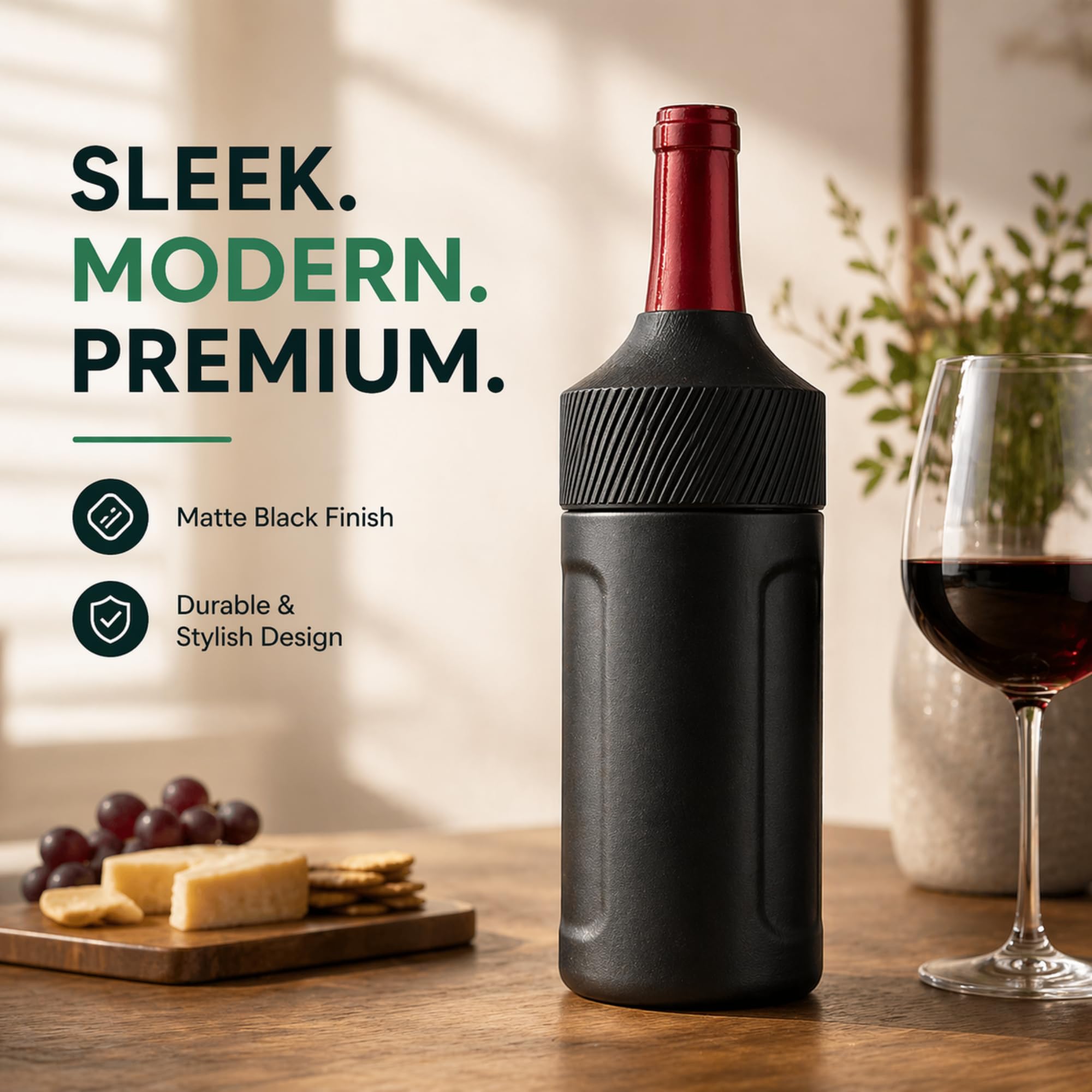 Wine Bottle Cooler Sleeve | Portable Bottle Chiller for Wine Lovers | Insulated Wine Cooler for Outdoor & Indoor Use | Wine Cooler by Vondra — Amazon image 9