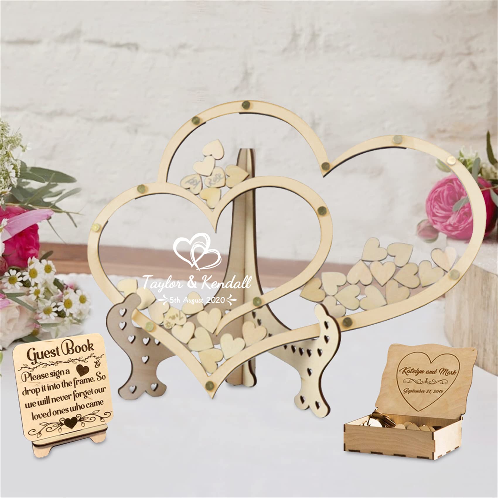 Neamon Libro De Invitados De Boda único De Madera Alternativo Para Despedida  De Soltera, Decoración De, image size:1700x1700