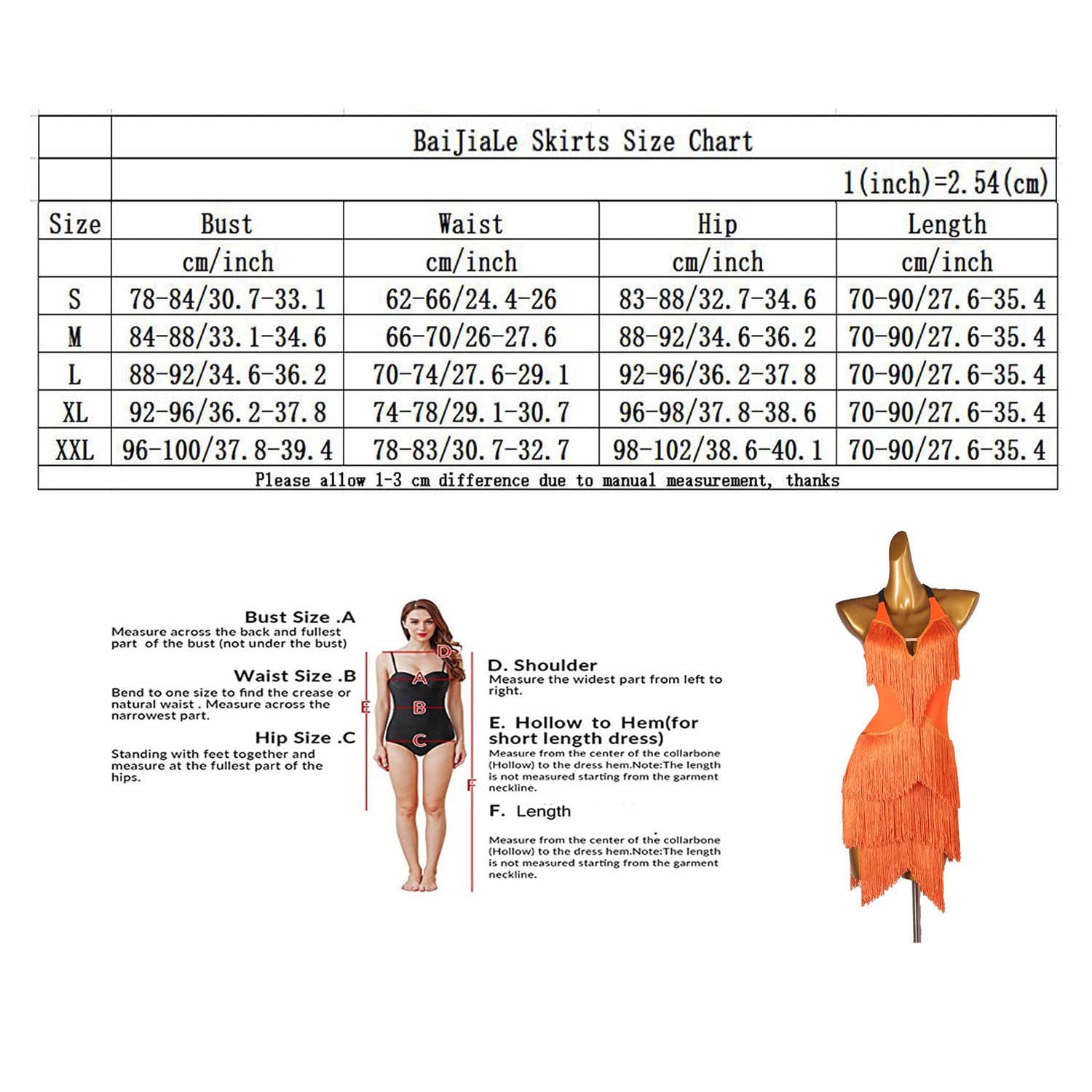 Damskie latynoskie sukienki taneczne Backless Tango Cha Cha Wydajność Costume Praktyka balowa strój tańca z warstwowymi frędzlami Spódnica z trybardem dla Rumba samba