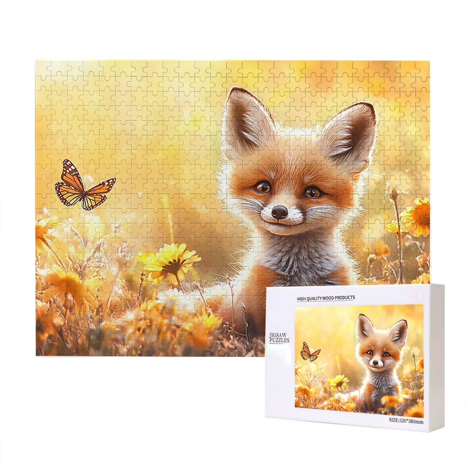 Jigsaw Puzzle, 4000 Pezzi Puzzle Classici, Farfalla Puzzle Rilassamento Intelligence, Mpossibile Difficile Puzzle Impegnativo per Adulti Puzzle Gioco Familiare, Regalo per Amore Amico Volpe fr0-1092