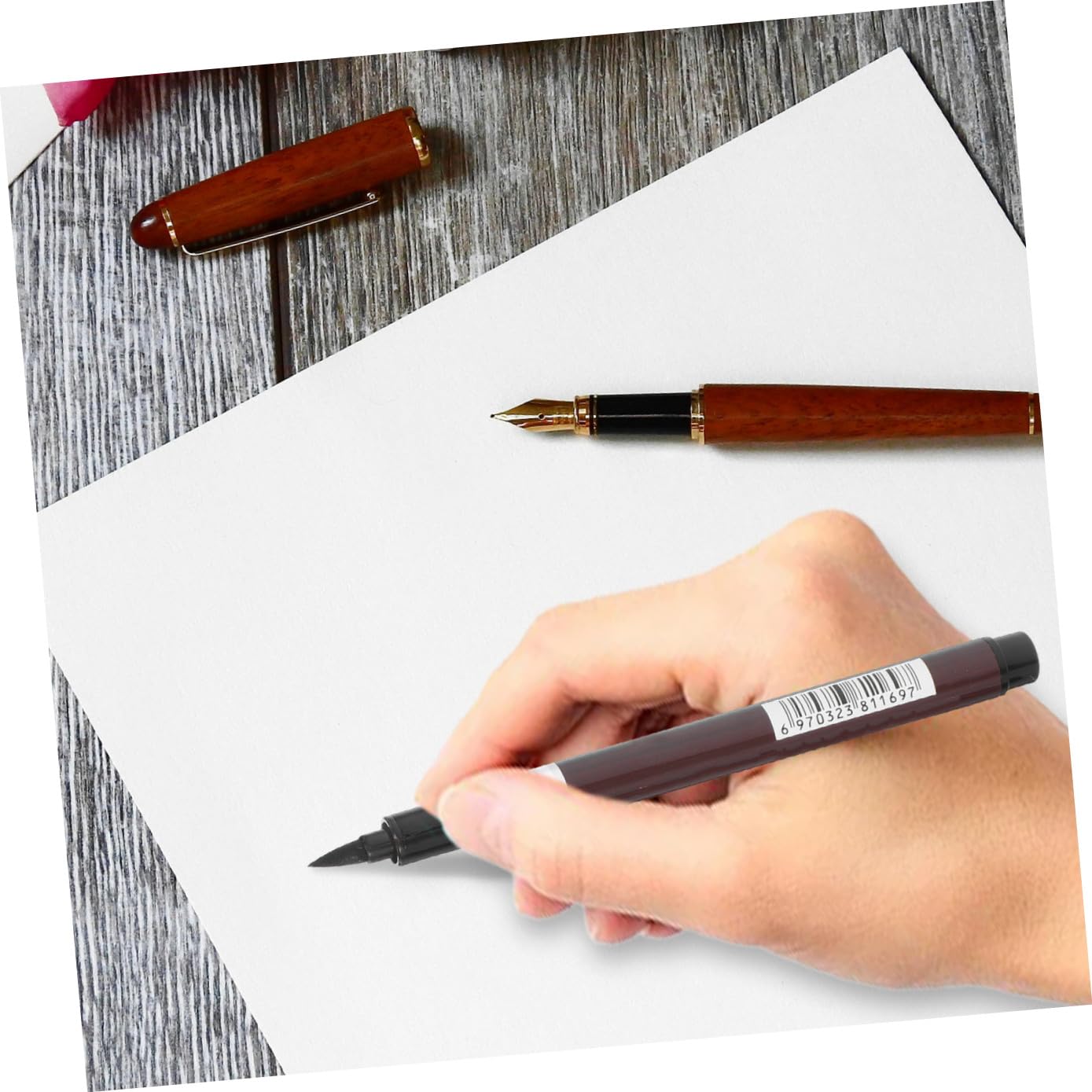 24 Pièces Lot de 6 Pinceaux de Calligraphie Chinoise et Japonaise, Ensemble Stylo à Peinture Aquarelle, Taille Petite à Grosse, pour Écriture, Dessin et Signature Professionnelle,