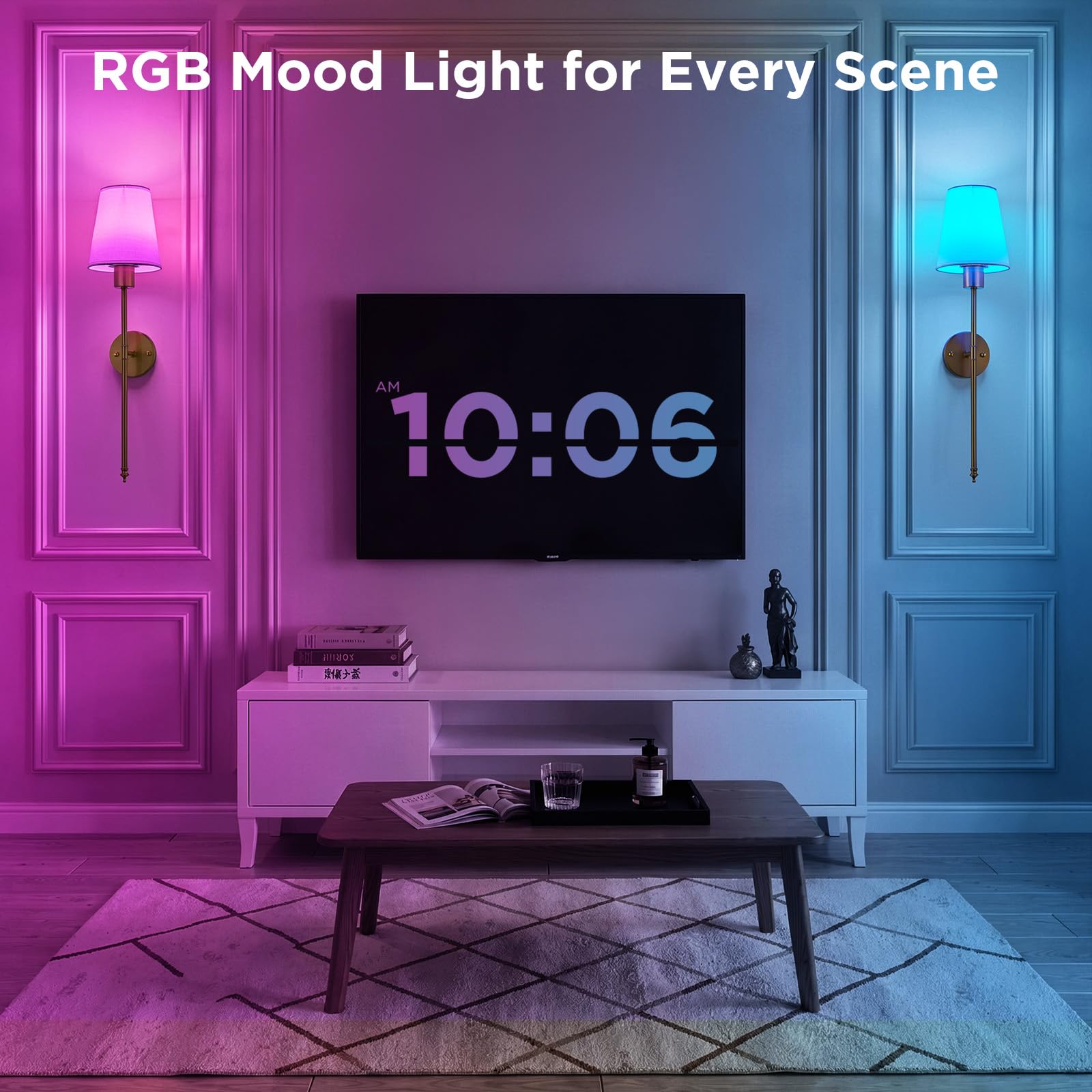 The Best Battery-Operated Wall Sconces in 2026 1 Brightown Battery Operated Wall Sconces Set of Two, RGBWW Wireless Rechargeable — product photo