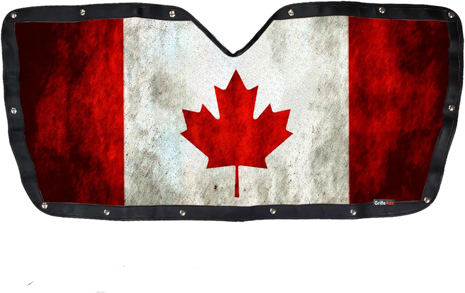Patriotic Mesh Bug Screen Fits International 4300/4400/8500/Durastar/MV Years: 2001-2022 (Includes Installation kit) (Canadian Flag)