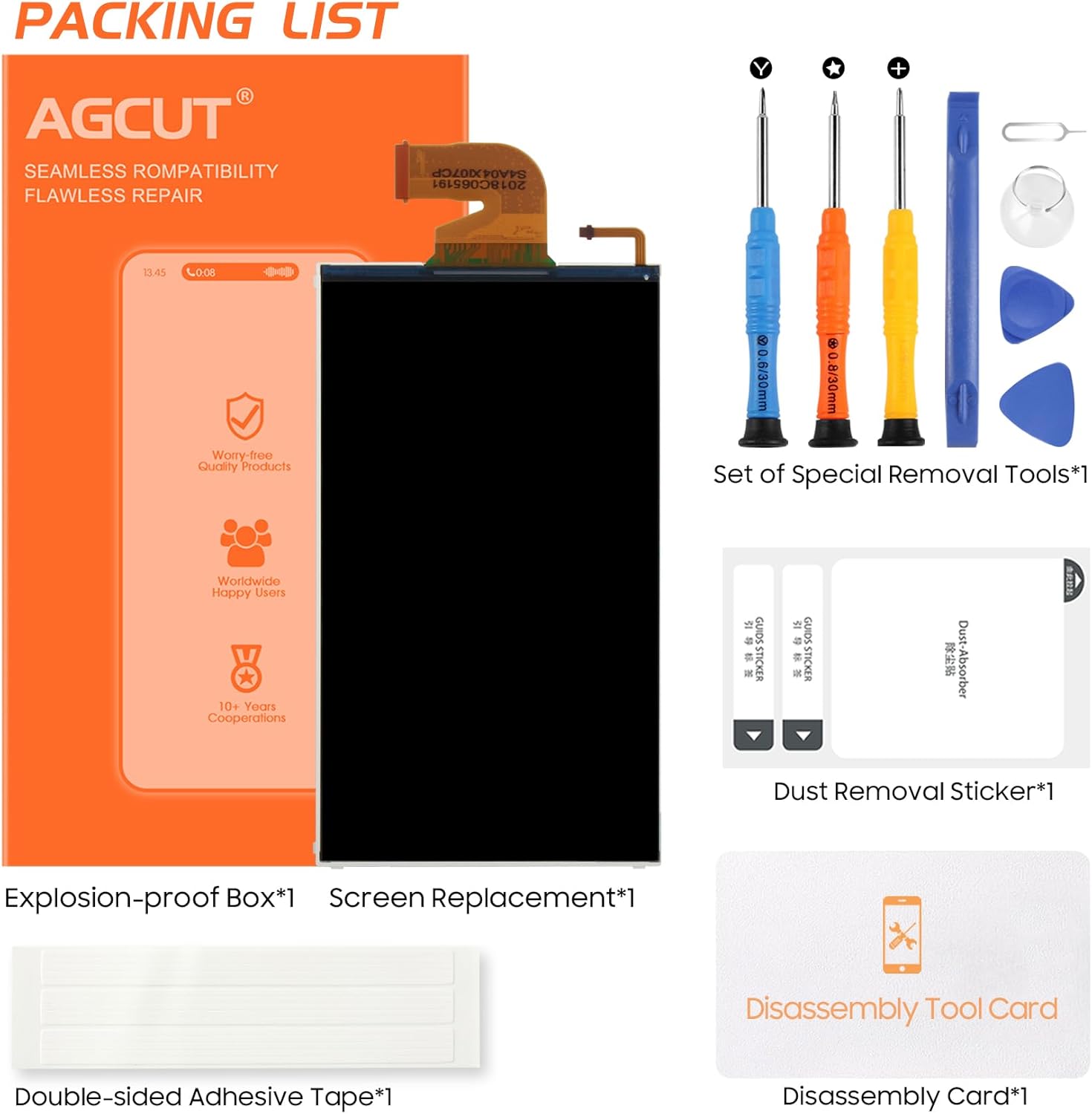 for Switch HAC-001 Screen Replacement for Nintendo Switch HAC-001 V1 LCD and Touch Digitizer Screen Replacement(LCD+Touch)
