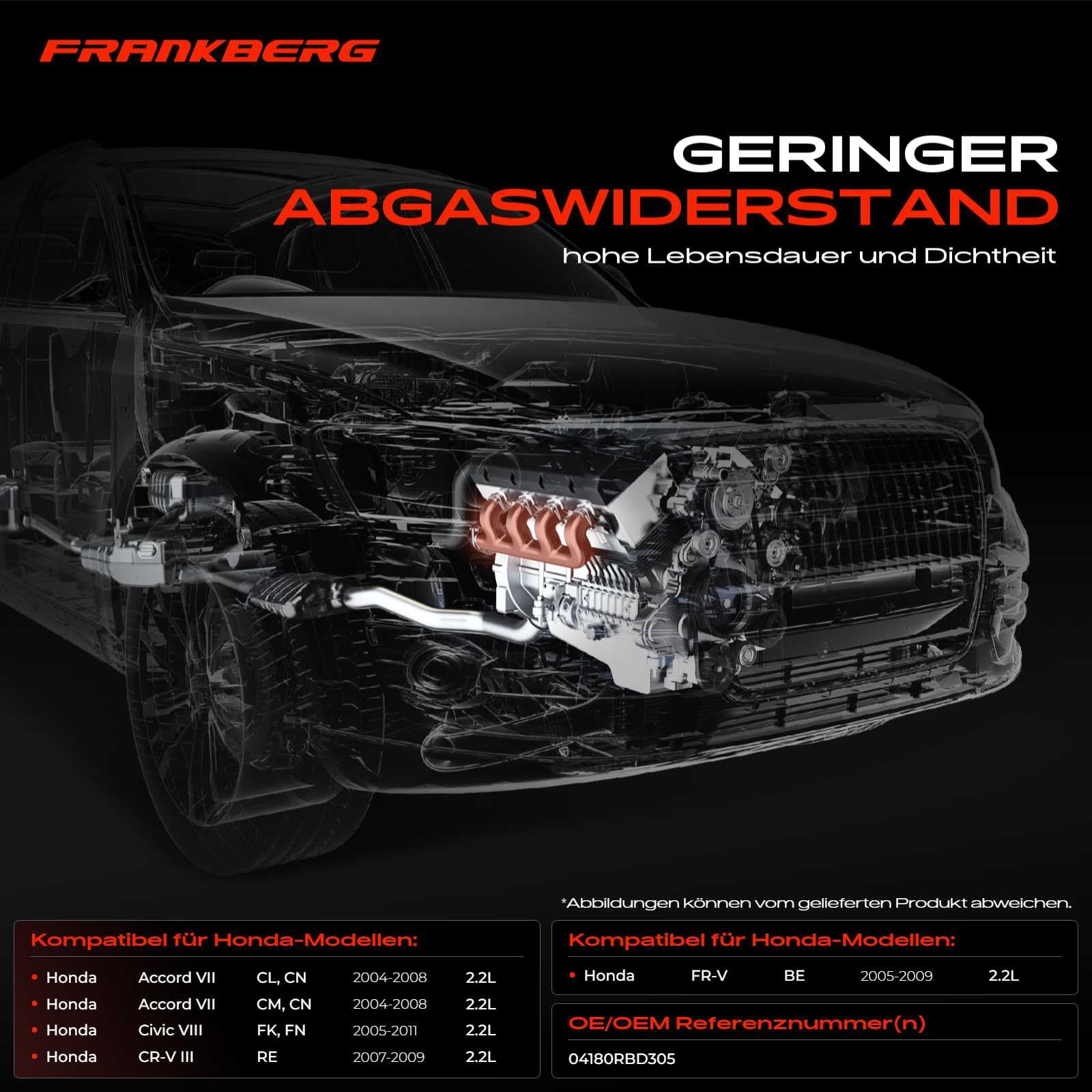 Auspuffkrümmer Krümmer für Accord VII CL Accord VII Tourer CM Civic VIII Hatchback FK FN CR-V III RE FR-V BE 2004-2011 04180RBD305