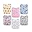 ALVABABY Baby Cloth Diapers 6 Pack with 12 Inserts Cloth Diaper Covers Adjustable Washable Reusable for Baby Girls and Boys 6DM123A