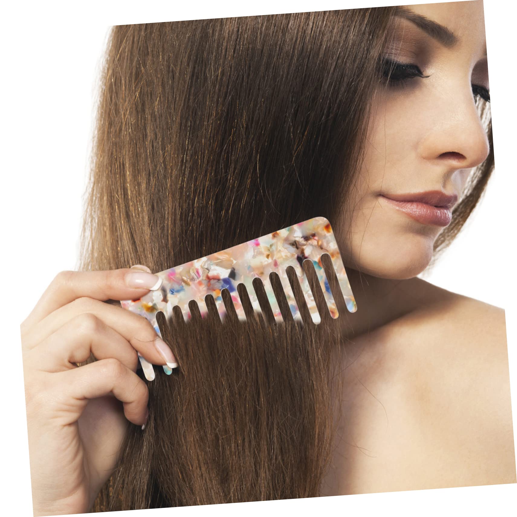 Beavorty 10piezas Peine De Peluquería Peines De Dientes Ant Estáticos Portátil Para Damas y Niñas Diseño Elegante Patrones Delicados
