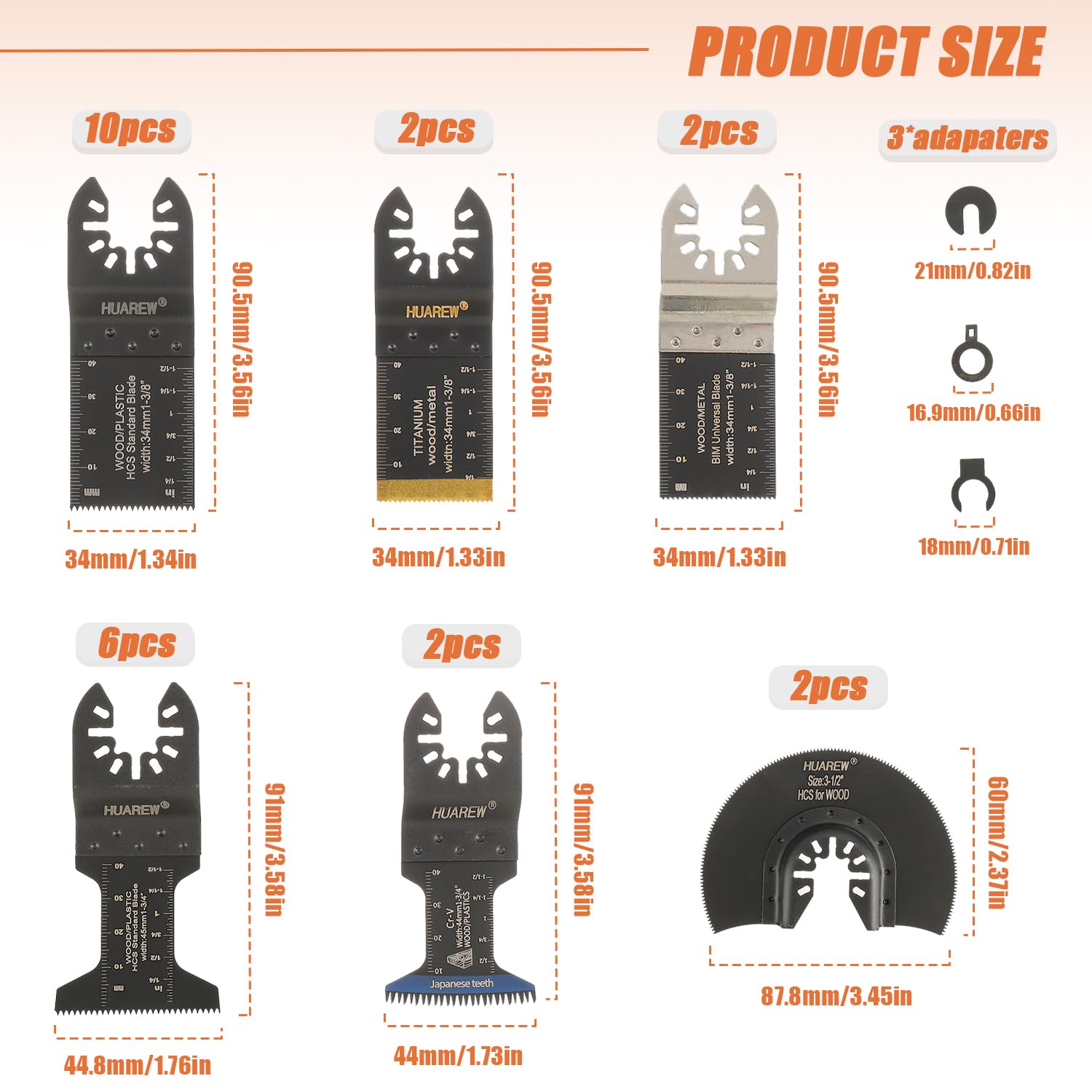 27 Pezzi Lame Utensile Multifunzione Accessori per Utensili Oscillanti Lame Multifunzione per Legno, Plastica, Metallo, Compatibile con Fein, Ryobi, Milwaukee, Bosch, Rockwell e altro ancora