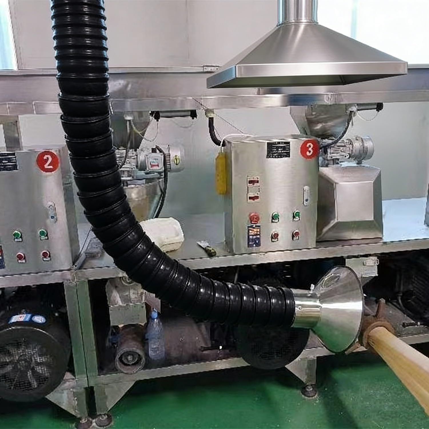 Brazo Articulado Para Extracción De Humos, Manguera De Succión Flexible De 45-200mm Con Válvula Ajustable, Para Soldadura, Laboratorio, Recogida De Polvo(L 1.5m*ID 100mm)