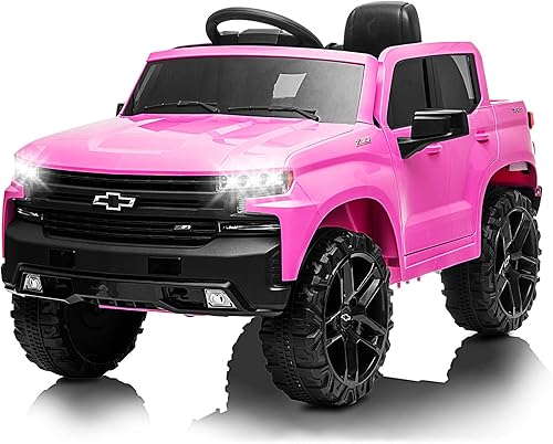 RCtown- Vehículo eléctrico de 12 V, funciona con batería con licencia Chevrolet Silverado GMC Kids Riding, vehículos eléctricos de juguete con