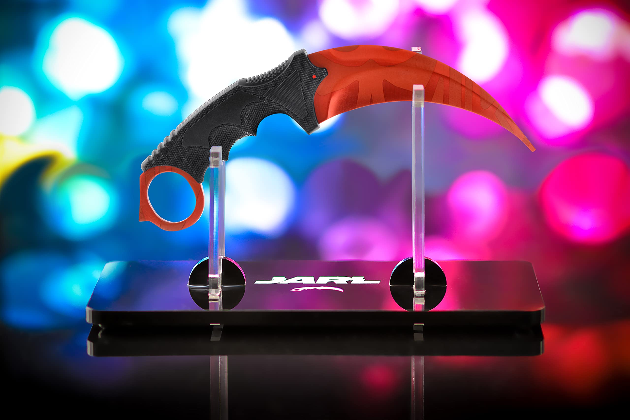 JARL Karambit Trainer CSGO Knife - CSGO Karambit Messer Trainer nicht Scharf aus Edelstahl - Geschenk für CS:GO-Fans mit Premium-Box - Karambit Trainer Stumpf Outdoor Practice Knife & Sammlung