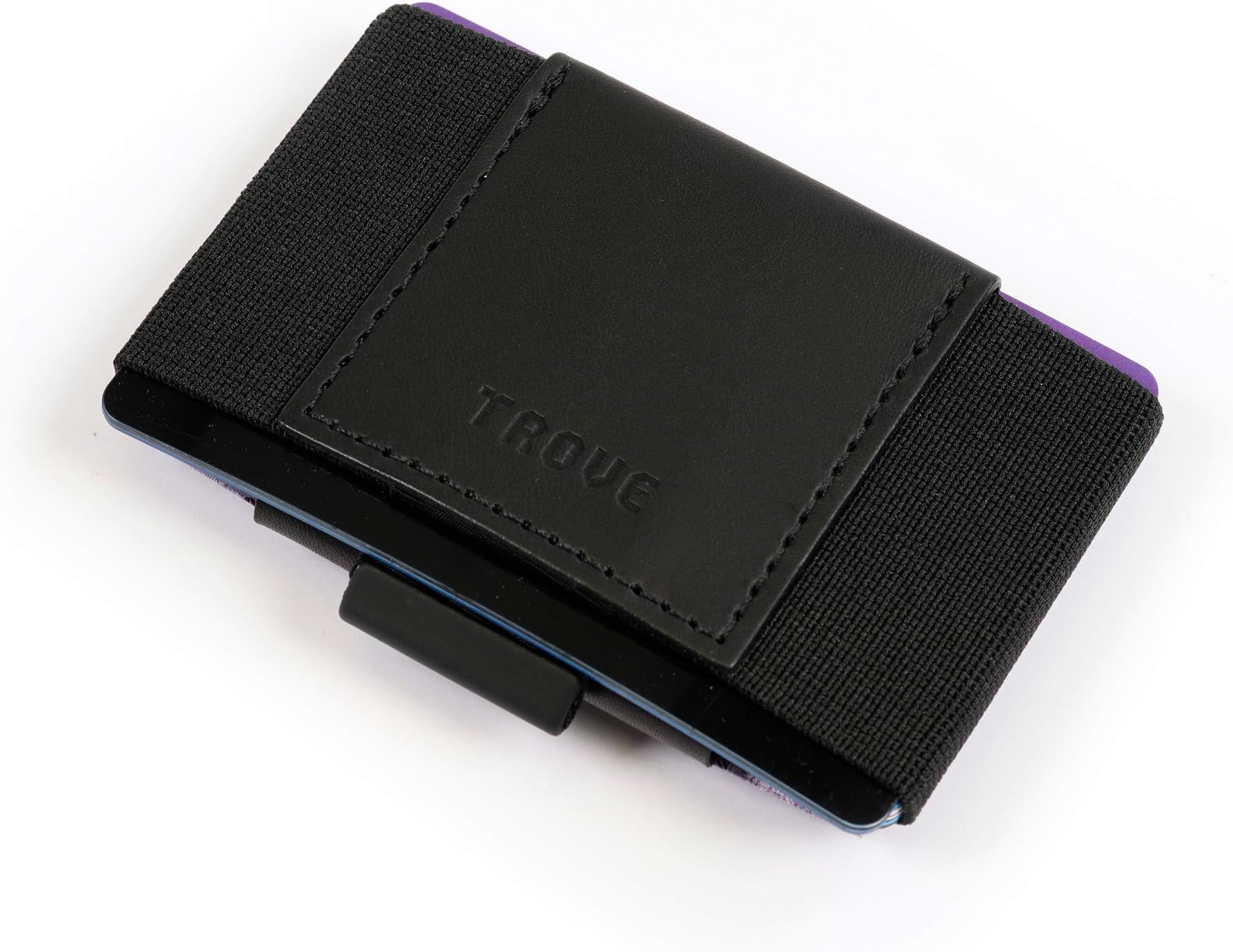 TROVE Swift: Black Slim Minimalist Leather Wallet and Card-case