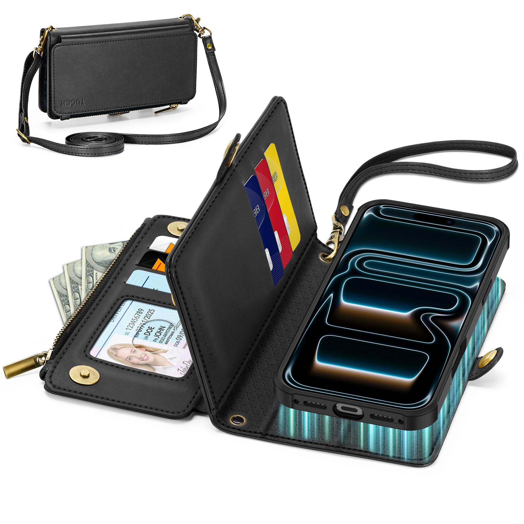 Amazon.co.jp: TUCCH iphone 17 Pro 対応 ケース 手帳型 2 in 1 分離式