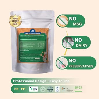 FAIRSKY Edible Drying Collagen Sausage Casings and Bratwurst Sausage Seasoning Pre-Mix Blend for Home Sausage Making