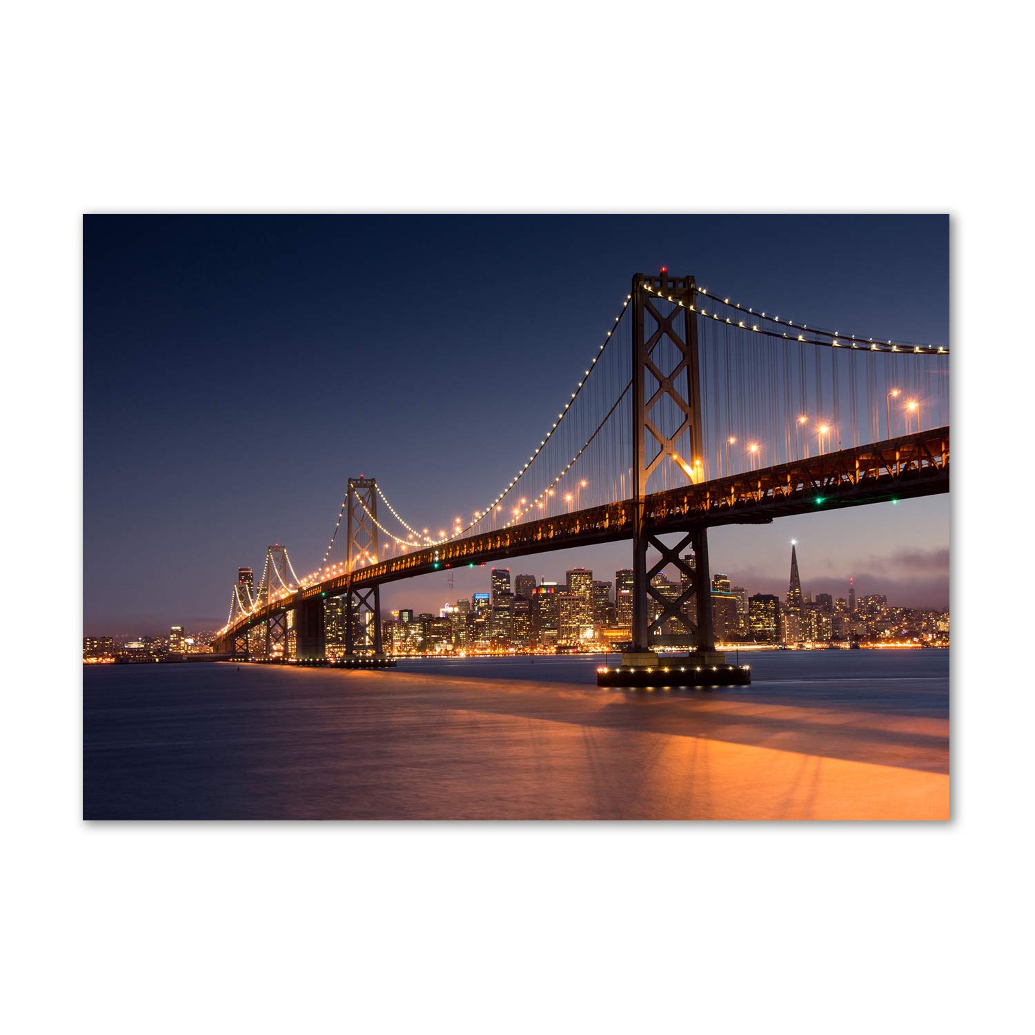 Tableau acrylique San Francisco - Déco murale verre plastique Tulup orange