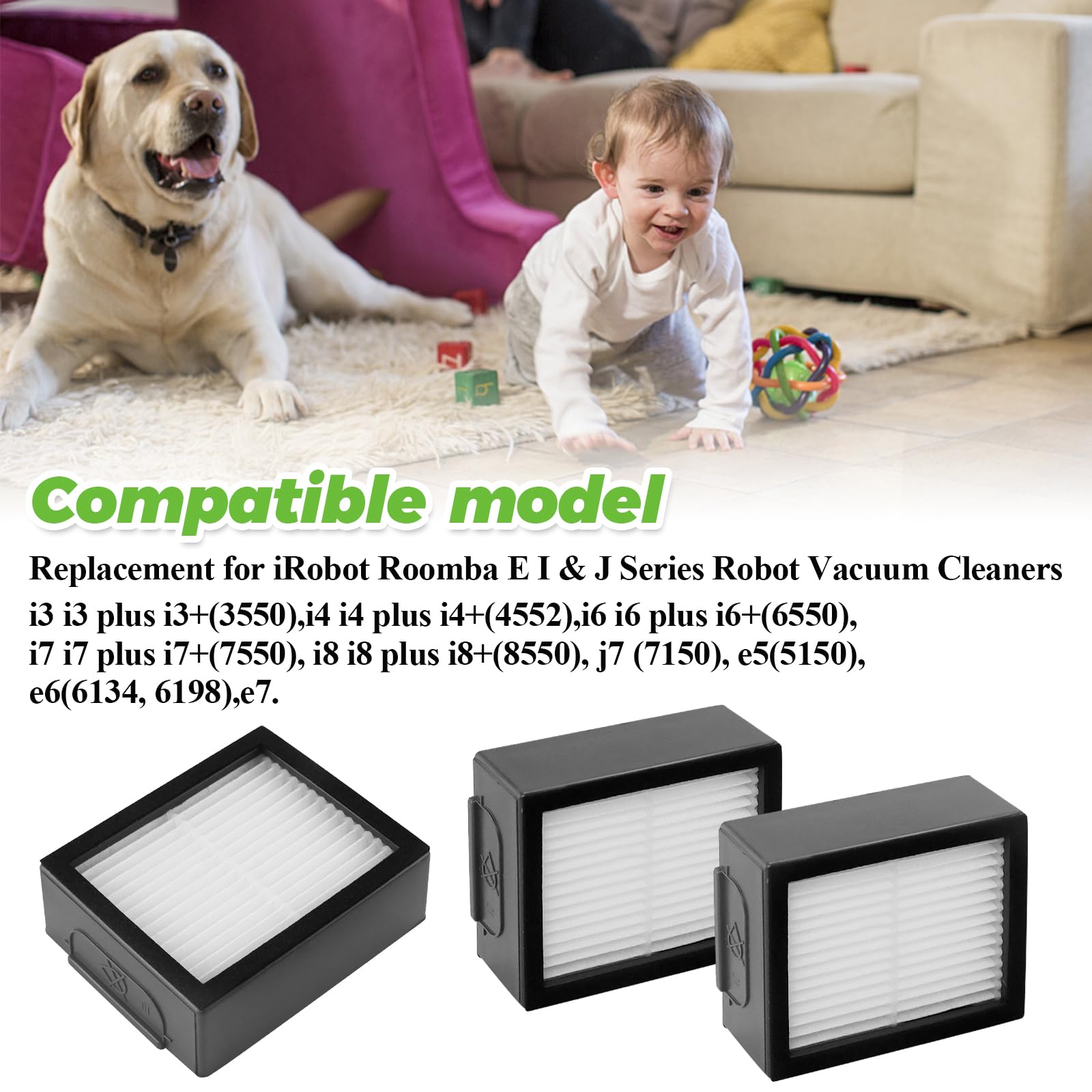 12Pack Replacement HEPA Filter For IRobot Roomba Series I E J E5 E6 I1 I3 I4 J5 - View #10