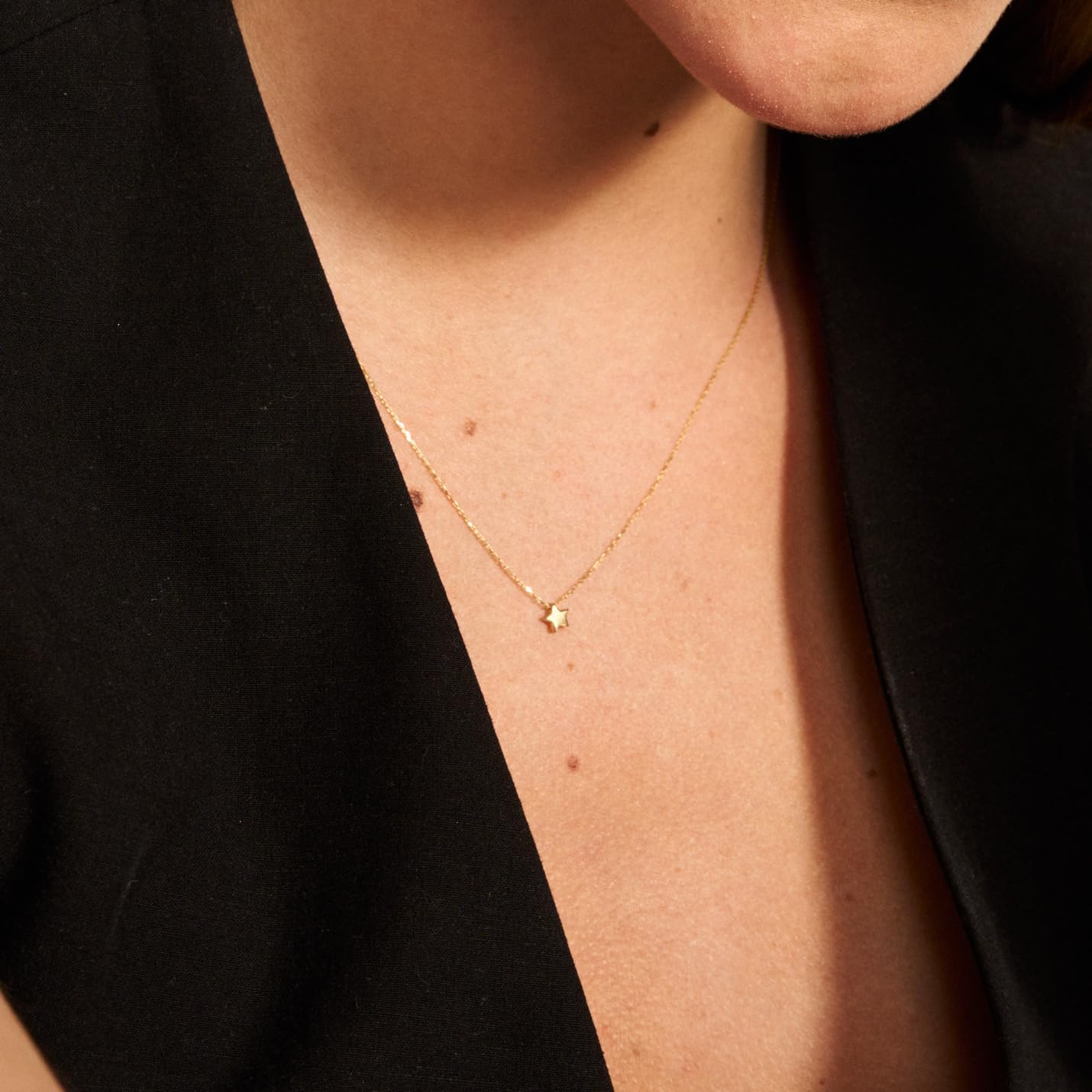 Gelin Real 10k Solid Gold Petite Star Necklace for Women, 18 inch - Image 5