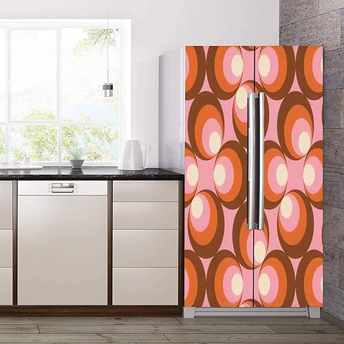 Miniatura 9 de Juego de envolturas de vinilo autoadhesivas para refrigerador, clip de mediados de siglo, iconos de garabatos de estilo moderno, aislados, mural