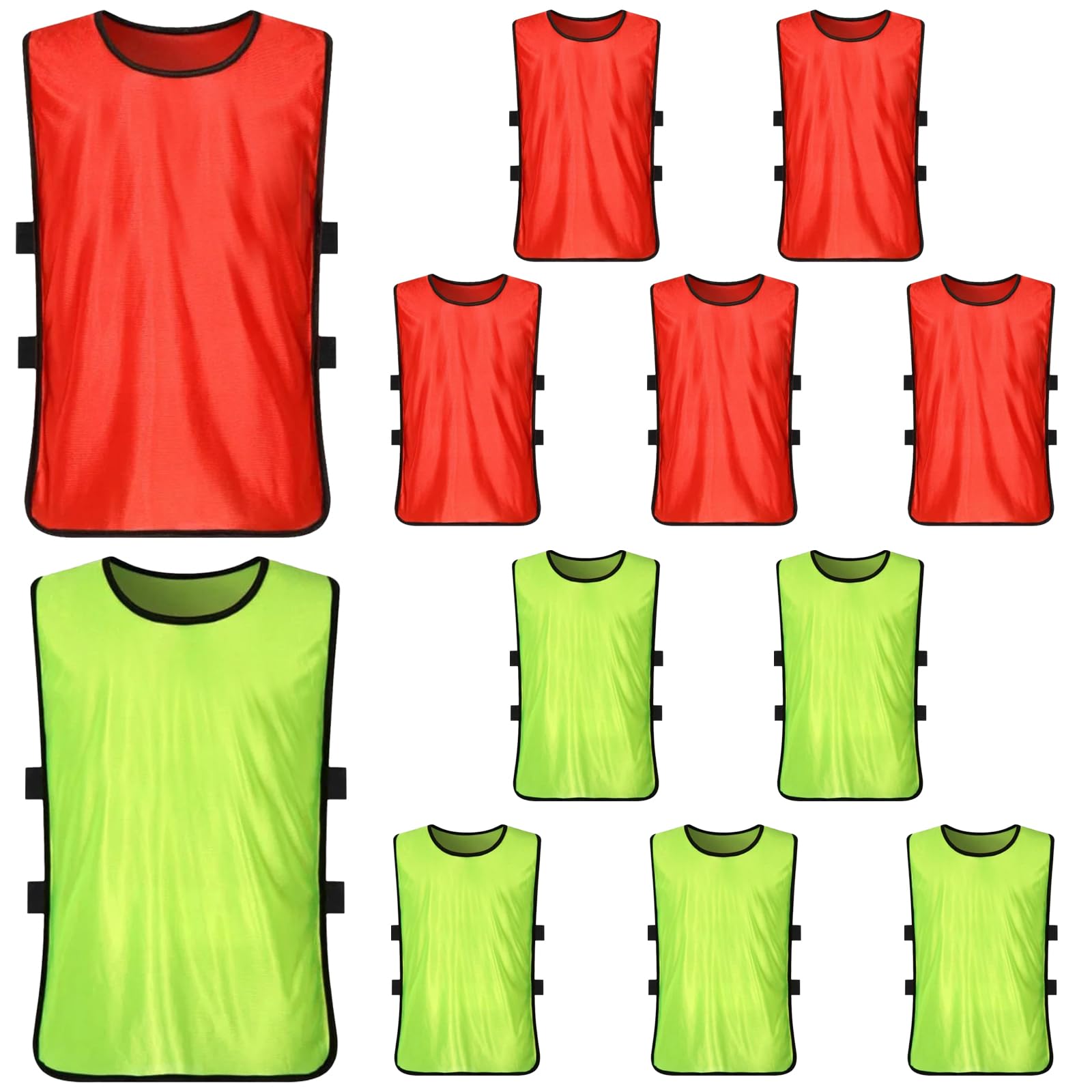 Kinder Leibchen 12 Stück Polyester Mesh Trainingswesten
