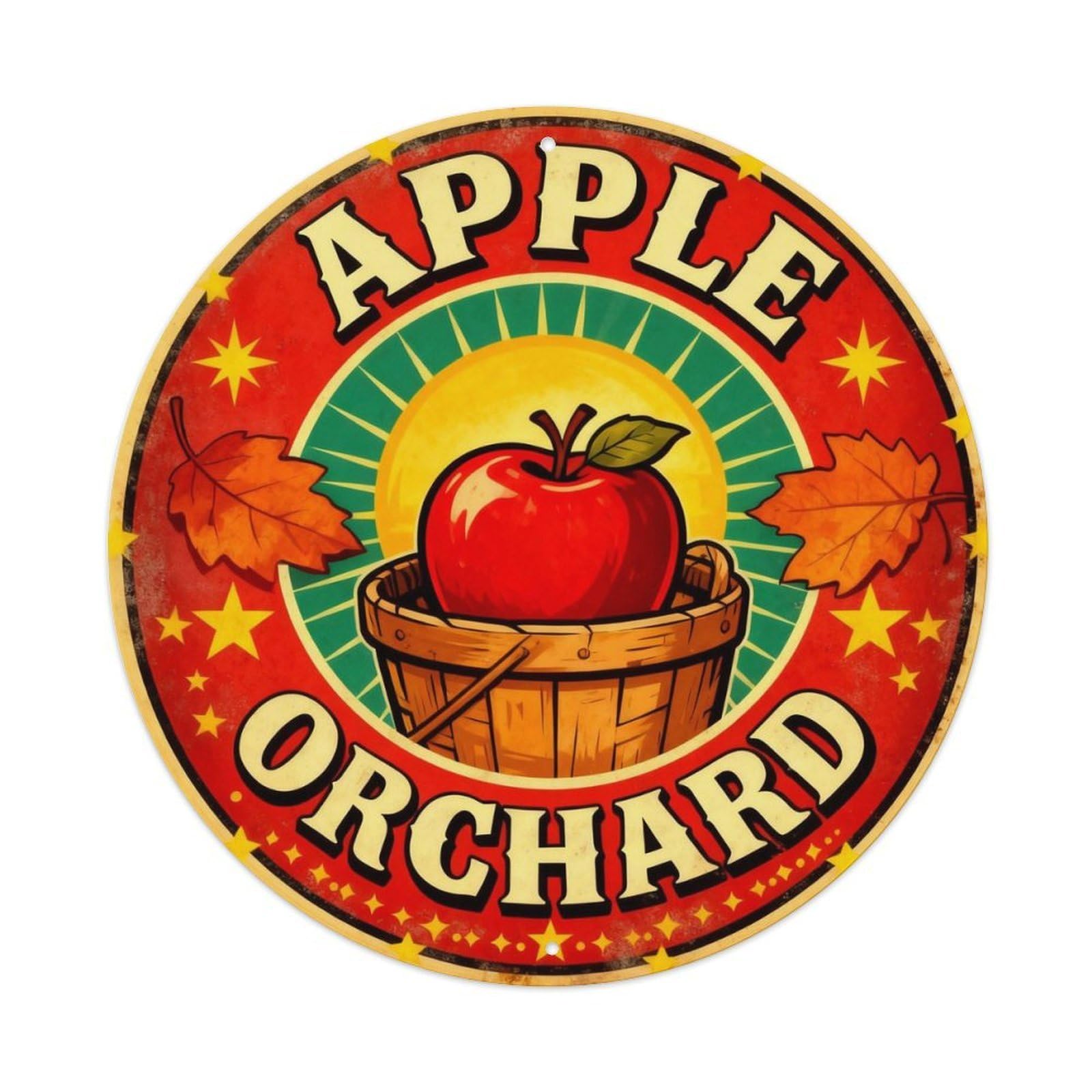 Apple Orchard Fall Sign Metal Tin Sign Plaque