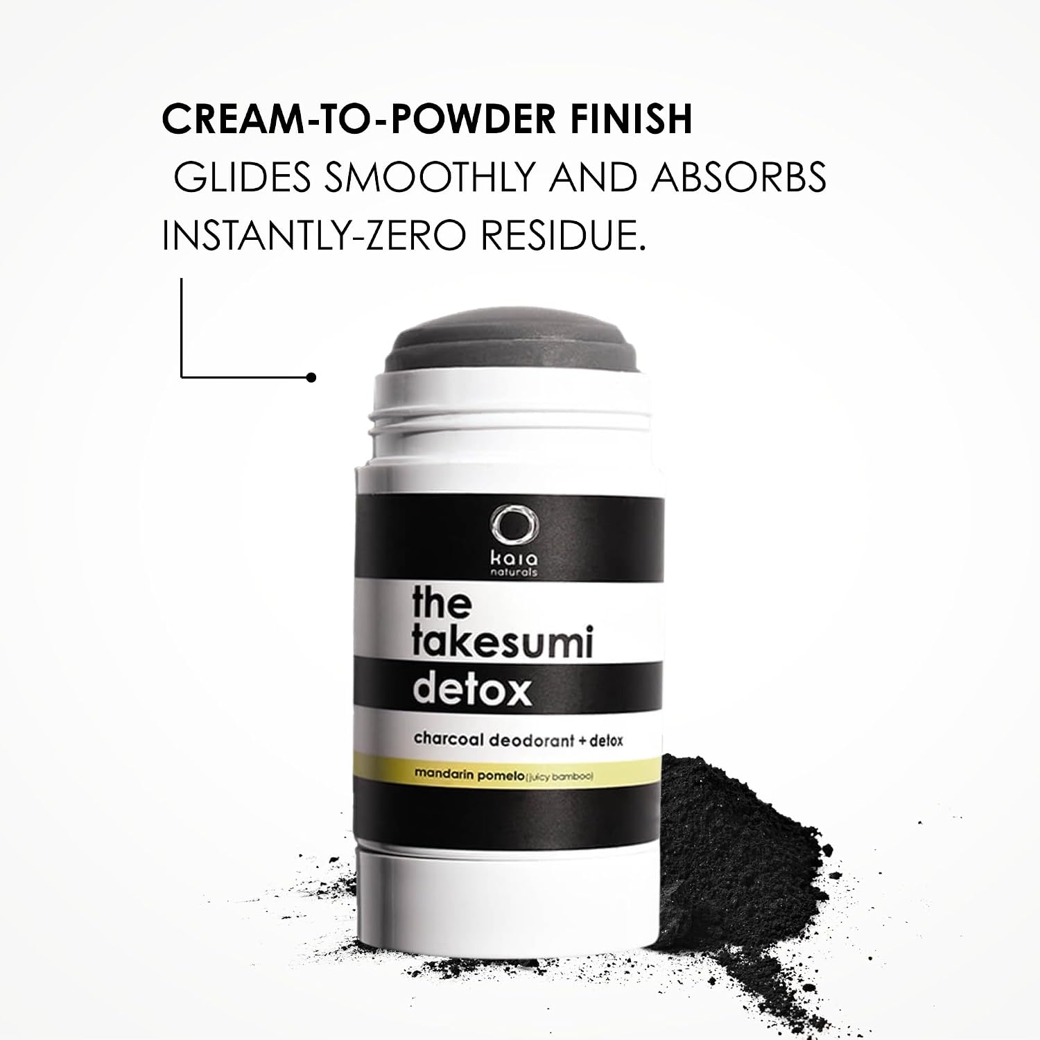 Kaia Naturals the takesumi detox® the charcoal deodorant + detox – Mandarin Pomelo, Aluminum-Free, Baking Soda-Free, Natural Deodorant Stick for Odor Control 65g/2.29oz image 5