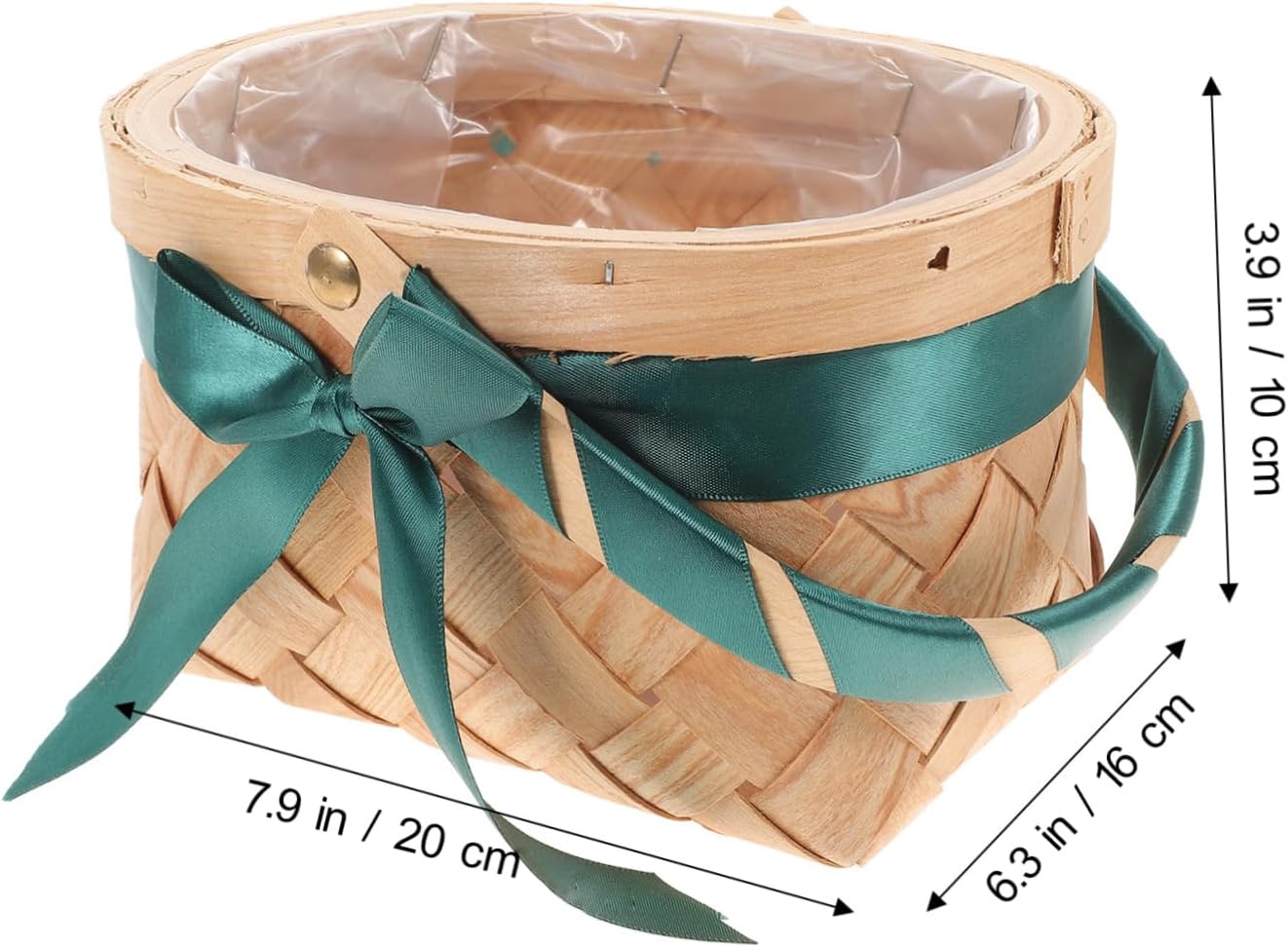Homoyoyo Woven Basket with Handle Flower Girl Basket for Wedding Favors Party Favors Fruit Picnic Handwoven Storage for Baby Shower Birthday Party Home Decor