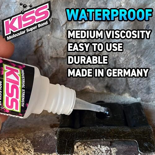Miniatura 5 de KISS Molecular Super Bond rígido y flexible impermeable 071oz superpegamento transparente