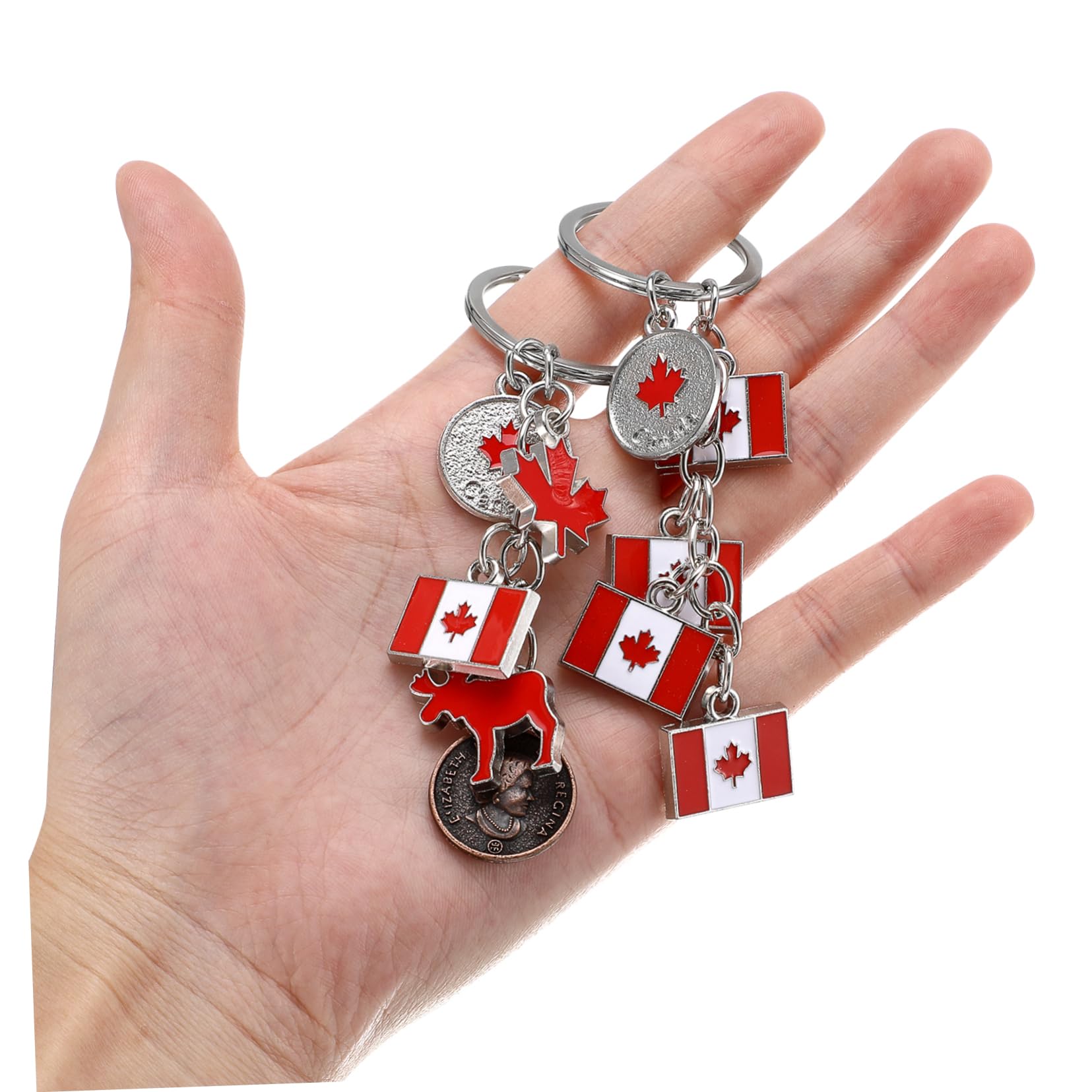 SHERCHPRY 12 Pezzi Portachiavi Canadese Set Portachiavi Decorativi con Accessorio Pratico per Chiavi e Borse per Regali e