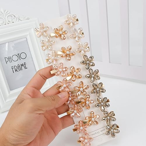 Miniatura 5 de 12 pinzas para el cabello de margaritas para mujer, mini pinzas de flores de CUBACO para el cabello, pinzas de metal para el cabello, decoraciones