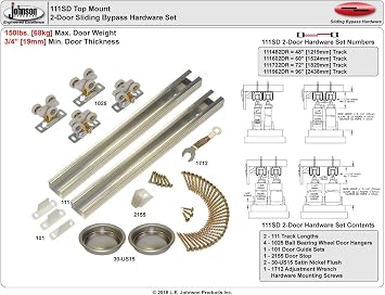Johnson Hardware 111SD 48 in. 2-Door Heavy Duty