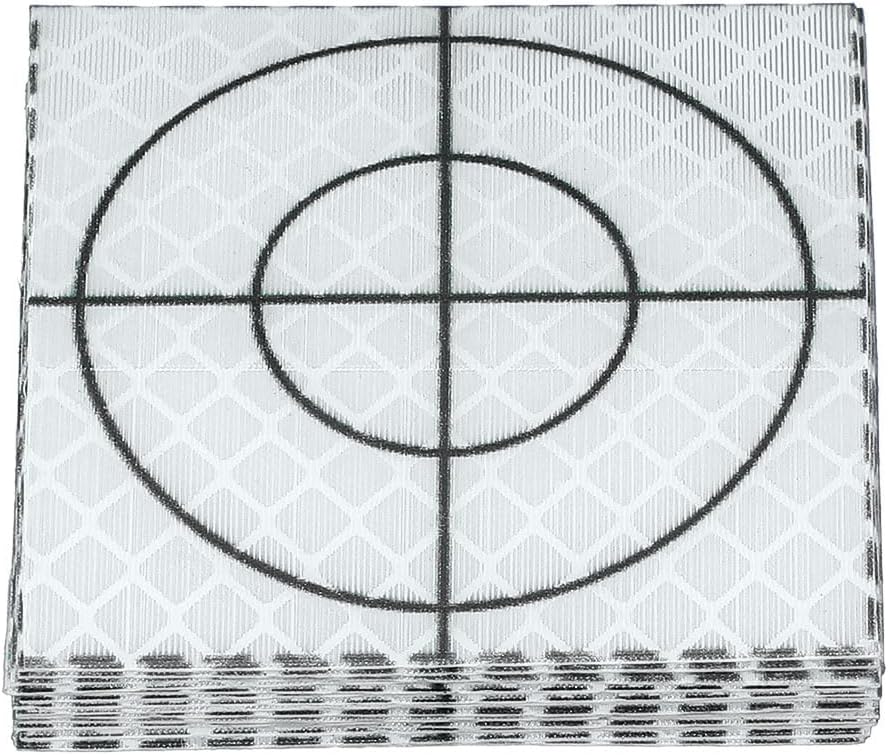 PATIKIL Survey Reflector Sheets, Self-Adhesive Reflective Target Sheets Survey Target Mark Tape for Total Stations