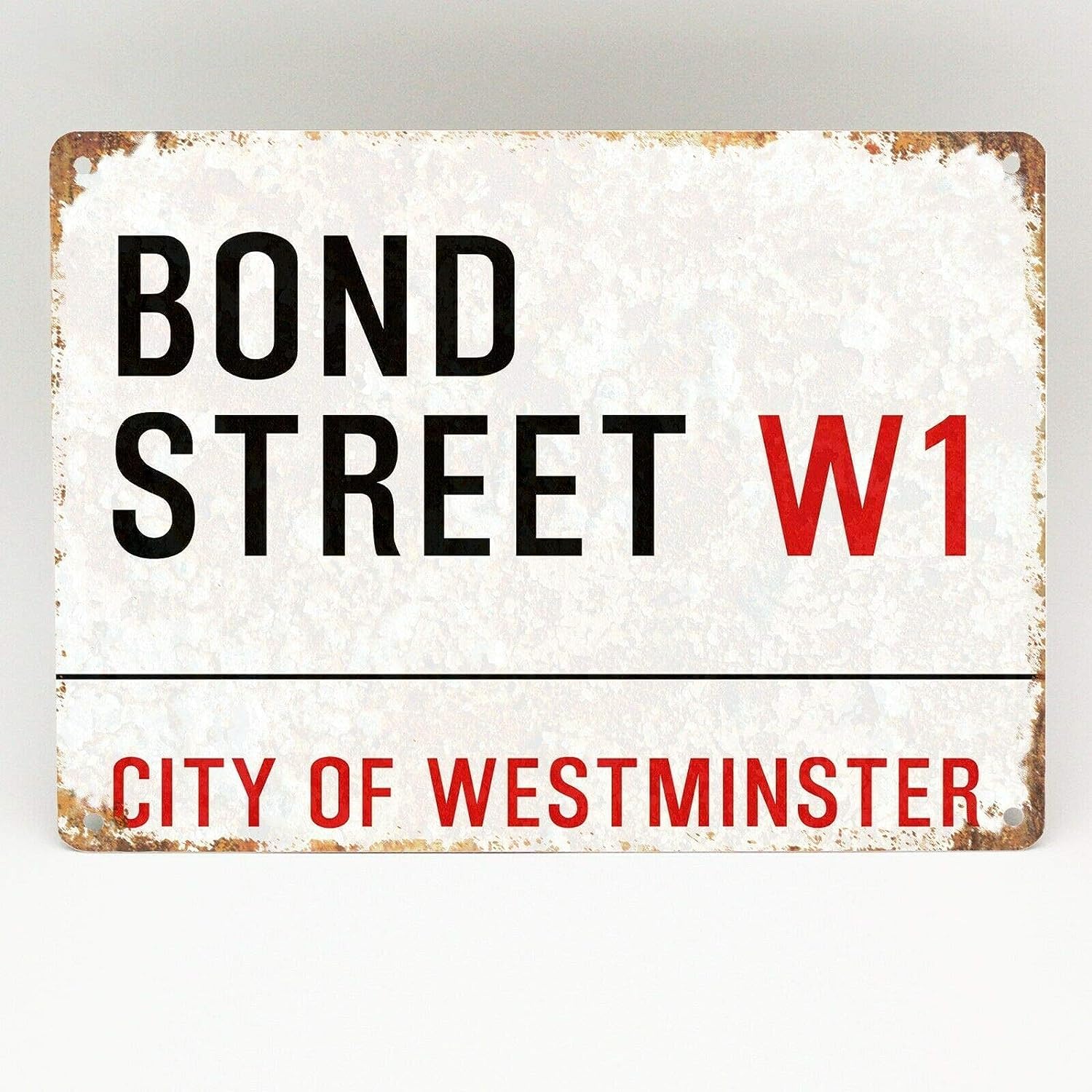 Bioprocess Bond Street Metal Sign London Vintage Retro Plaque Garage Home Decor Man Cave Outdoor Decoration Plaque 8X12 Inch