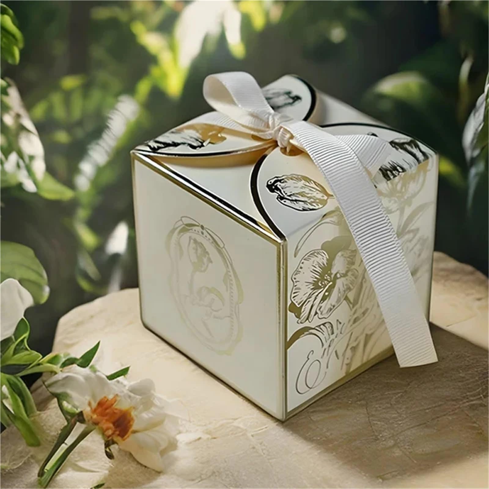 WNBFTTK Cajas Para Tartas Caja de azúcar 10 a 400 unidades, color champán dorado, ideal for bodas
