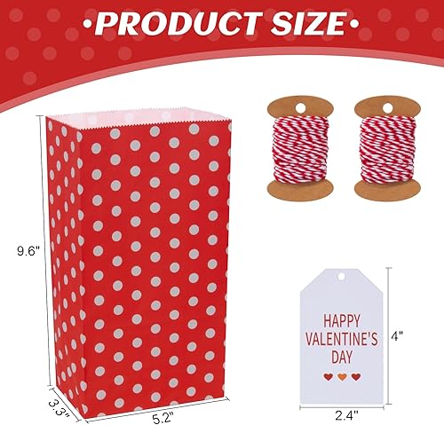 Miniatura 2 de AISunGoo 30 bolsas de regalo para el día de San Valentín con tarjetas para fiestas de niños, bolsas de papel para regalos de fiesta de San Valentín