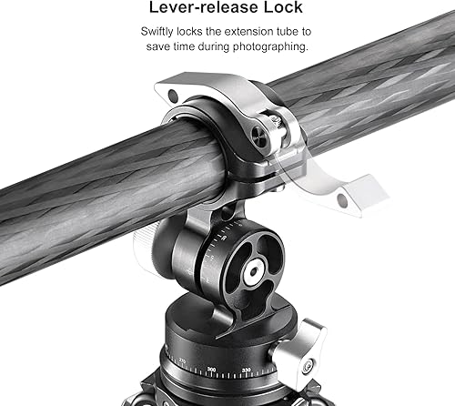 Miniatura 5 de SUNWAYFOTO CCB-01 1.260 in trípode de carbono brazo superior con 2-Way Head Kit DSLR Overhead Mount para disparo horizontal