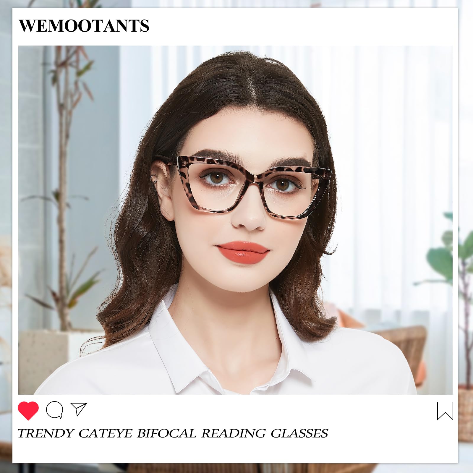 WEMOOTANTS Cat Eye Bifocal Reading Glasses Women's Large Tortoise Bifocals Readers Glass 1.0 1.25 1.5 1.75 2.0 2.25 2.5 2.75 3.0 3.5