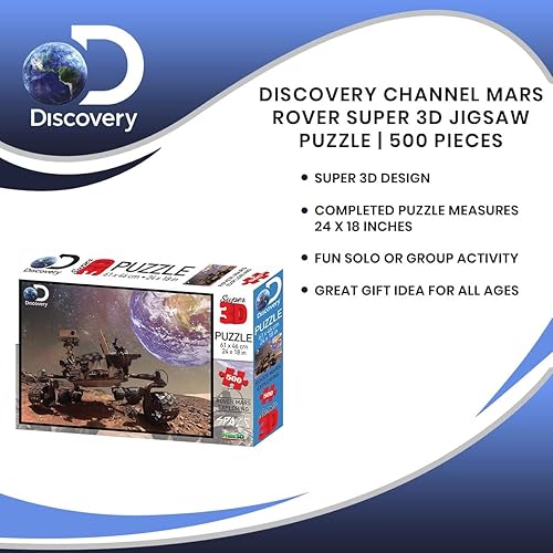 Miniatura 6 de Discovery Channel Mars Rover Super 3D Puzzle  Rompecabezas de 500 piezas para adultos y niños  Regalos espaciales de la NASA  Teaser cerebral
