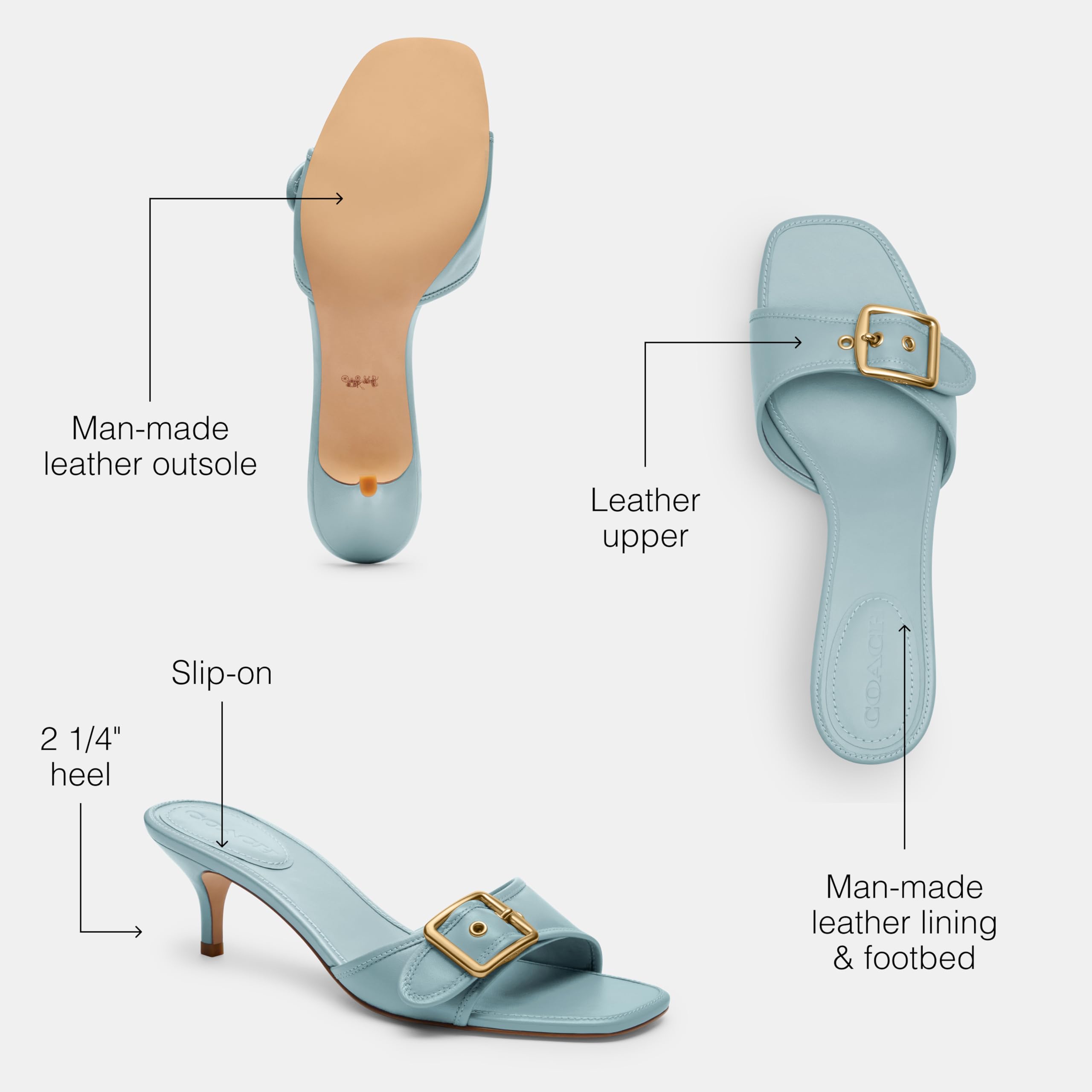 Coach Women's Margot Sandal Platform: 10 Light Blue
