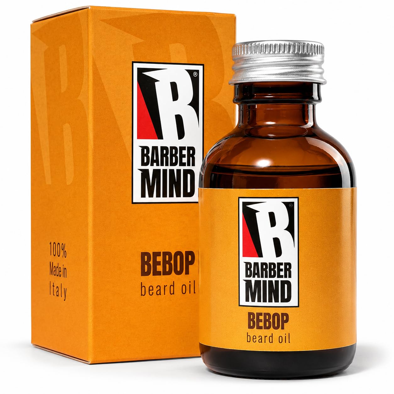 Barber Mind Bebop Olio da Barba Uomo, Beard Oil con Oli Essenziali di Lavanda, Menta Piperita e Rosmarino per Barba Morbida, Idratata e Profumata, Made in Italy, 50 ml