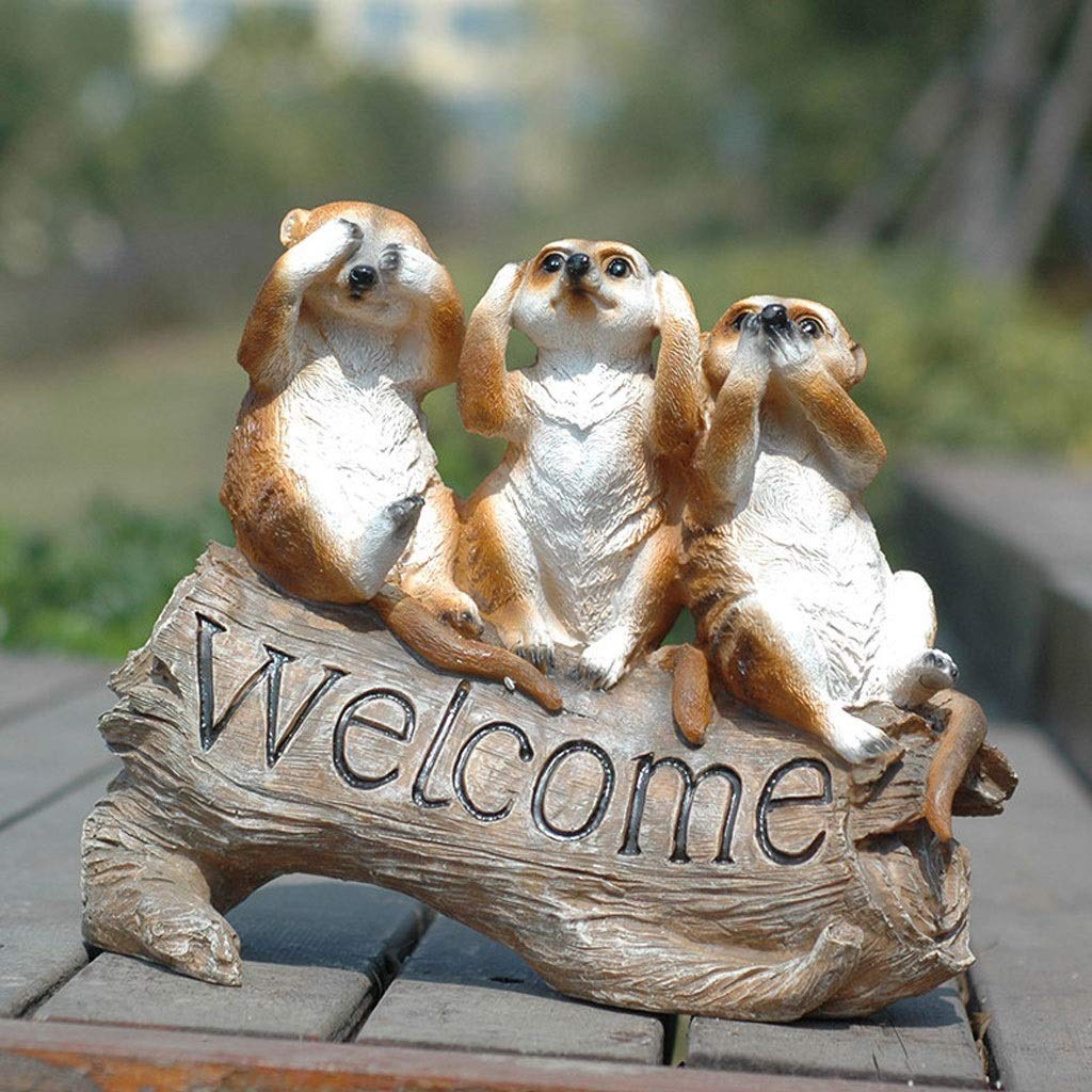 Hars Kat Standbeeld Voor Huis- En Tuindecoraties, Decoratief Beeldje Binnen Buiten Sculptuur Gazon Patio Grappig Gift Ornament